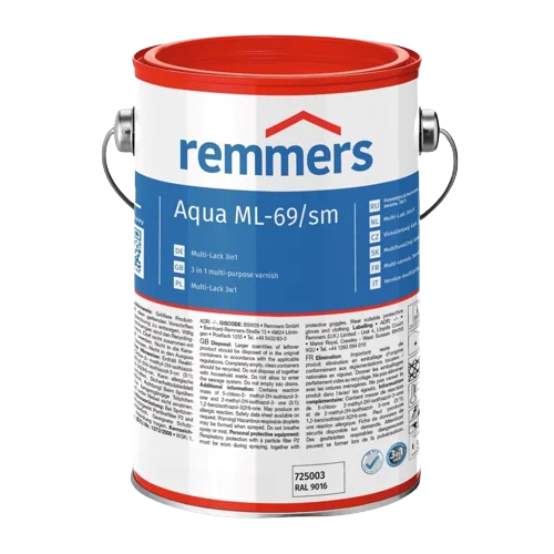 Remmers, Aqua ML, 69/sm 3in1 Multi-Purpose Varnish 5Ltr